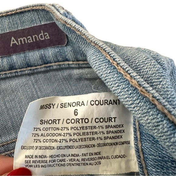 Gloria Vanderbilt Women's Amanda Light Blue Jeans Size 6 Missy - Picture 11 of 17